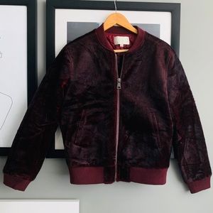 JOA Los Angeles Faux Pony Hair Bomber